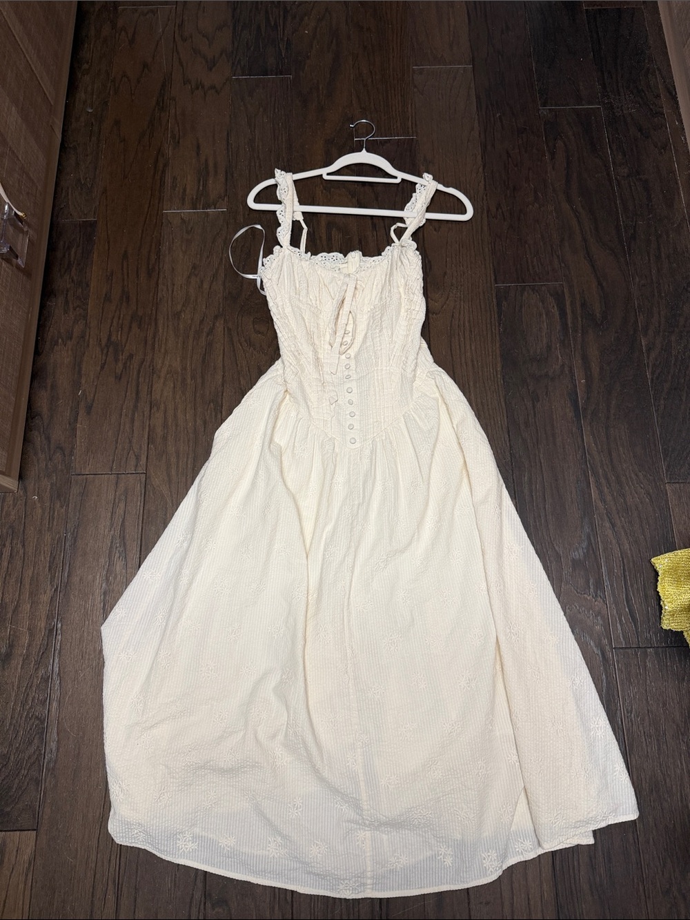 For Love & Lemons Cream Maxi Dress